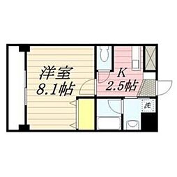 ピエモンテ二日市 1Kの間取図画像