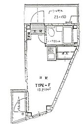 ウイングコート久米川 4階ワンルームの間取り