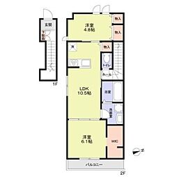Neuenheim 2LDKの間取図画像