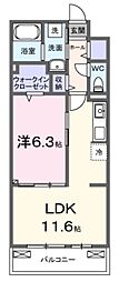 Ksパーシモン 3階1LDKの間取り