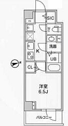 アリビス中野 1階1Kの間取り