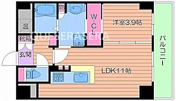 京阪本線 野江駅 徒歩3分の賃貸マンション 2階1LDKの間取り