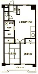 フラット座間 2LDKの間取図画像