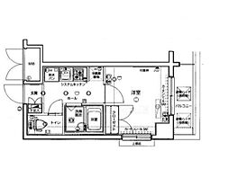 エクセリア神楽坂 2階1Kの間取り