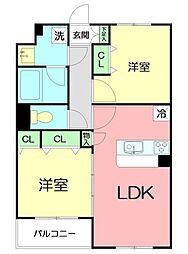 HIGHLANDHONSON 2LDKの間取図画像