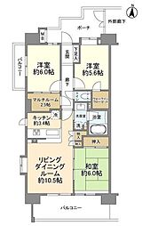 コスモ押上ステーションフロント 3LDKの間取図画像