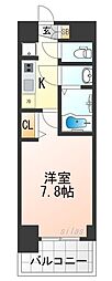 Osaka Metro中央線 朝潮橋駅 徒歩3分の賃貸マンション 6階1Kの間取り