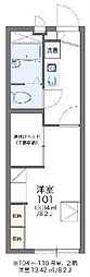 レオパレス慶弐番館 1Kの間取図画像