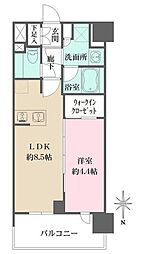 シーズンフラッツ杉並井草 1LDKの間取図画像
