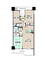 ナイスシティアリーナ武蔵小杉ブライトコート 2階2SLDKの間取り