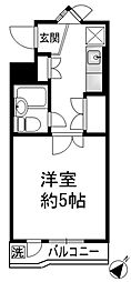 住和高倉マンション 1Kの間取図画像