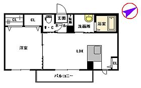 フェリーク　I棟 A0202 ｜ 福岡県大牟田市下白川町２丁目2-1（賃貸アパート1LDK・2階・41.70㎡） その2