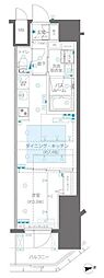 ZOOM新宿御苑前 1DKの間取図画像