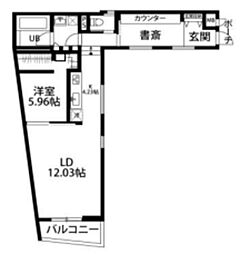 デコール代官山 2階1LDKの間取り