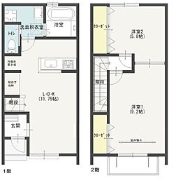 プリエ アースリズム 2LDKの間取り