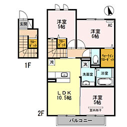 ボアメゾン 3LDKの間取図画像