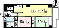 バードタウン2番館 2LDKの間取図画像