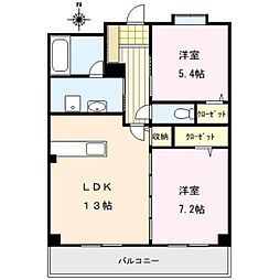 ARPAGEparkside 2LDKの間取図画像