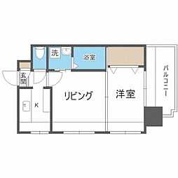 エステート・モア薬院シャンブル 2Kの間取図画像