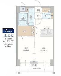 Viento京都駅 1LDKの間取図画像