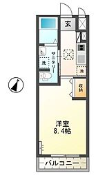 S・ひまわり 1階1Kの間取り
