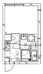 プティレスト中板橋 1階1Kの間取り