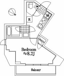 プレール・ドゥーク王子神谷 1Kの間取図画像
