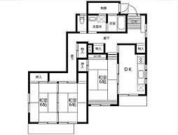第2ハイツ小池 1階3DKの間取り