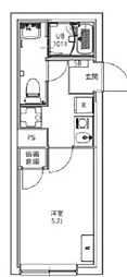 品川区北品川3丁目マンション 1Kの間取図画像