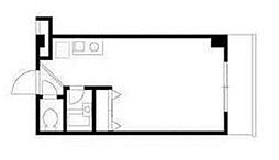 EXCEL MINYU 2階ワンルームの間取り