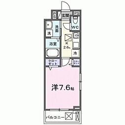 ウィンロードII 1Kの間取図画像