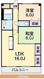 パティナF 2LDKの間取図画像