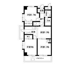 グリーン・ヒル 2階3DKの間取り