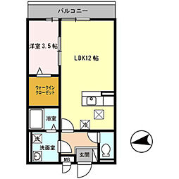 ステラ 1LDKの間取図画像