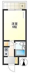 倉林マンション上祖師谷 ワンルームの間取図画像