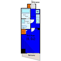 都営浅草線 馬込駅 徒歩8分の賃貸マンション 6階1Kの間取り