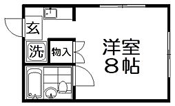 和光ハイツ ワンルームの間取図画像