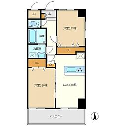 フェリオ南町田 2LDKの間取図画像