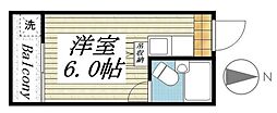 メゾン・ド・プラティーヌ ワンルームの間取図画像
