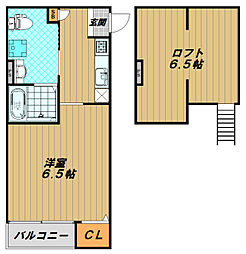 ポートレジデンス海運町 1階1Kの間取り