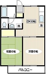 マーシャル駒井 2DKの間取図画像