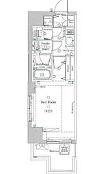 DIPS小竹向原 1Kの間取図画像
