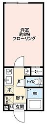 グランクオール東久留米 1Kの間取図画像