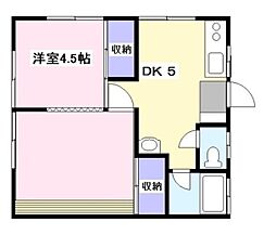西池袋ハイツ 1階2DKの間取り