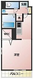 グランツ野川公園 1Kの間取図画像