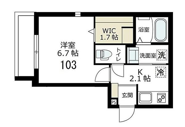 ヴェルデ・リエール 103｜神奈川県横浜市緑区長津田４丁目(賃貸アパート1K・1階・26.46㎡)の写真 その2