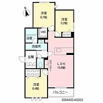 ベレオ南春日町 A0203 ｜ 大分県大分市南春日町12-34（賃貸マンション3LDK・2階・74.81㎡） その2