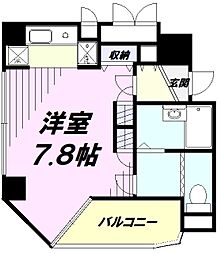 ヴルーム・国立 1Kの間取図画像
