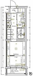 AXAS西巣鴨 1Kの間取図画像