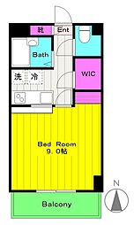 ブラウニーガーデン 1Kの間取図画像